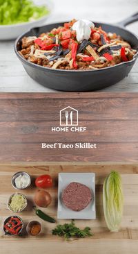 Deconstruct an overly used and often incorrectly applied concept… as it is here! But this is all the delicious flavors of tacos, broken down into skillet form: seasoned meat topped with luscious cheese, feisty pico de gallo, crunchy tortilla strips, and sour cream. Served on a bed of lettuce, this deconstruction, constructed of the best stuff, is built to last.