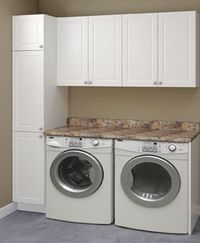 Pinning this for the idea of the countertop over the washer & dryer. Would love to do this when I redo my kitchen counters!