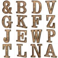 Wood & Metal Battery Light Up Circus Letter