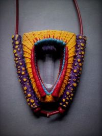 IMG_20150424_140120 | Textured polymer clay pendant with acr… | Flickr