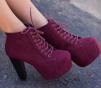 shoes maroon/burgundy lace up pumps booties