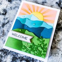 Tiffany O'Grady on Instagram: "A housewarming card inspired by the #c9summercamp with a few tweaks. I just love this die set SO much. #Cardmaking #handmadecard #homemadecard #cards #stamping #cardstamping #stampcrafts #concordand9th #cardinking"