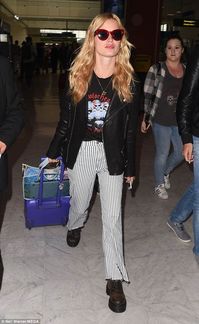 Making her way: Georgia May Jagger maintained her effortlessly chic appearance as she touc... #celebritykids #georgiamayjagger #models