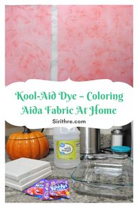 Can you color your own Aida fabric at home using just Kool-Aid and vinegar? I tried it out, and here how I did it and how it came out!
