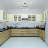 Did you know an L-shaped kitchen is not the only type of kitchen layout? Check out the guide to different U shaped modular kitchen small with island. //island design //kitchen island //modular design //modern kitchen //small island kitchen design