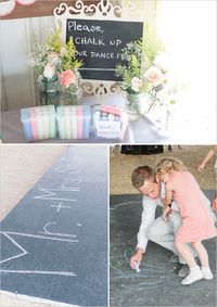 chalk board dance floor...how awesome is that?