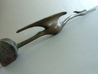 Vogel - 60er Jahre Reiher - Holzschnitzerei von susduett auf DaWanda.com