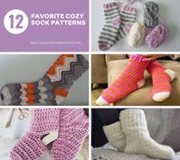 Our 12 Favorite Cozy Crochet Sock Patterns #crochetsocks #crochetpatterns #crochetlove