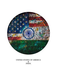 Symbios of two flags: Flag of USA& Flag of India