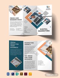 Instantly Download Marketing Agency Tri-Fold Brochure Template, Sample & Example in Microsoft Word (DOC), Adobe Photoshop (PSD), Adobe InDesign (INDD & IDML), Apple Pages, Microsoft Publisher, Adobe Illustrator (AI) Format. Available in US (8.5x11) A3(11x17)inches + Bleed. Quickly Customize. Easily Editable & Printable.