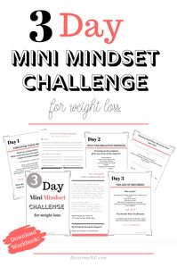 3 day Mini Mindset for weight loss Challenge
