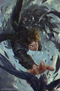 catch the crow, Robin Ruan on ArtStation at https://www.artstation.com/artwork/31WQA