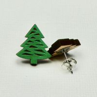 #pinetree #pinetreeearrings #pinetreejewelry #naturelovergift #treejewelry #handpaintedearrings #handmadejewelry