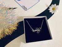 Handmade item Dispatches from a small business in United Kingdom Materials: Silver Closure: Spring ring Adjustable length Style: Minimalist Can be personalised Made to Order