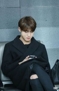 He's seems like waiting Me :v