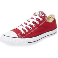 Converse Womens Chuck Taylor Oxford Canvas Low Top Sneaker - Red,... ($45) ❤ liked on Polyvore featuring shoes, sneakers, red, red canvas shoes, canvas shoes, canvas lace up sneakers, converse trainers and red trainers
