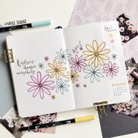 This artistic flower cover is by @miloe.joanne on IG. ✏ Stationery weekly sale🔥 like brush pens, marking pens🖍 and pencil cases👝 for just fraction of price🛒💨🏃♀️. Visit ALotMall.com 👇