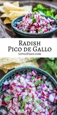 Quick and Easy to Make Radish Pico de Gallo - Little Figgy Food