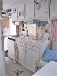 R.V. makeover. don't have one yet, but could never figure out why people just live with the ugliness of their camper. truly inspirational.