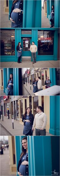 Maternity pictures with bright colors - urban maternity photography session