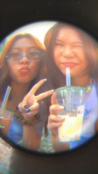 (two pretty) best friends doing a retro fisheye edit photoshoot wearing matching sky blue aesthetic outfits #friends #indie girl #hairstyles fisheye filter #y2k #aesthetic #summer #city #asian boba #fashion #style kidcore teenage dream, vibes #tiktok design travel #photography film, vintage #retro #90s #90sfashion #80s #outfits #poses #tumblr #grunge filter singapore #microinfluencer #trendy #2000s food drink view