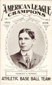 1905-06 Lincoln Publishing Am. League Champs #1 Chief Bender Front