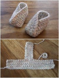 Crochet Simple Crossover Baby Booties - Top 40 Free Crochet Baby Booties Patterns