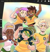 Bianca Milanez on Instagram: "Amity and Luz are here to scream “VAI BRASIIIIIIIL!” on today’s game 🎉🇧🇷 . . #toh #lumity #theowlhouse #luznoceda #amityblight #brasil #worldcup"