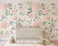 Wallpaper OLIVIA ROSE Peel & Stick Watercolor Original Art | Etsy