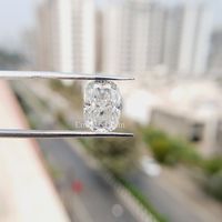 White colorless Elongated Cushion Cut Loose Moissanite Diamond, Brilliant Cushion Cut Diamond for Bride's Gift, Diamond for Anniversary Gift