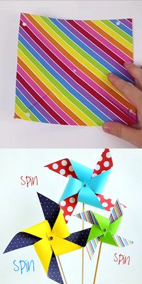 Simple template and instructions to make a giant pinwheel. So fun! #pinwheel #kidsactivities #spring