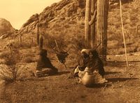 A Photograph of Qahatika Indian Women Resting in a Harvest Field.