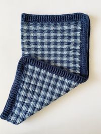 Crochet Mini-Checked Gingham Baby Blanket - Daisy Farm Crafts