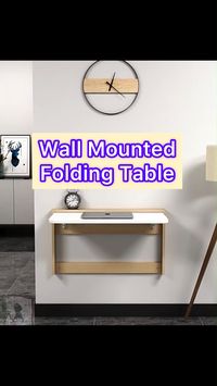 SPACE-SAVING DESIGN: Foldable table wall-mounted design, fold up to use, down to store. Fold down to the wall using a simple fingertip release stainless steel brackets, you see the beautiful table surface instead of the hardware.