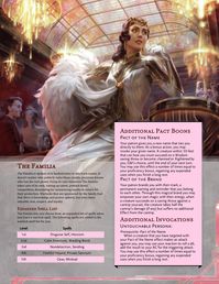 Someday, and that day may never come, your Parton will ask something from you... Become a magical Mafioso with this Otherworldy Patron: The Famila. Plus bonus Pact Boons and Invocations : UnearthedArcana