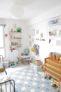soft pastels in a modern kids playroom