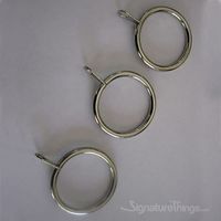 Metal Curtain Ring With Eyelet ( Set Of 20 ) - Window Curtain and Shower Curtain Rings . Great quality metal rings and clips, strong bearing capacity, No snagging, glide effortlessly across the curtain rod. Meet you need to hold the curtains for window, door, shower room,etc. Available in multiple sizes & brass finishes.