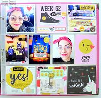 Pocket page spread from creative team member Jennie Garcia using Emoji Love
