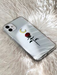The Line Art Minimal Rose Moon Clear Phone Case provides just the right amount of protection for your iPhone devices while still allowing the beauty of your phone to show through!