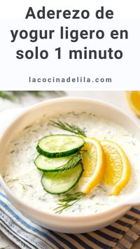 Con esta salsa de yogur podrás aderezar todo tipo de ensaladas, kebaps, falafel , etc... siempre de forma saludable por ser muy ligera, una salsa light caser...