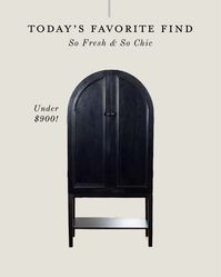 Black Arch Wood Bar Cabinet curated on LTK