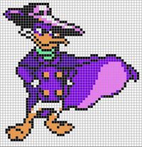 Darkwing Duck perler bead pattern