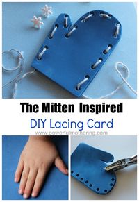 The Mitten Inspired DIY Lacing Cards