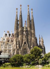 La Sagrada Familia by Antoni Gaudí, 1882 - present, Barcelona. La Sagrada Familia, or Holy Family Church, is Antoni Gaudi's most ambitious work, and construction is still ongoing.