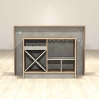 Un comptoir de bar complet, proposant un plan de travail indépendant et tous les accessoires nécessaires côté serveur, peut-être le meilleur compromis.