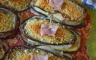 Milhojas de BERENJENAS rellenas de JAMÓN Y QUESO