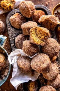 Baked Cinnamon Sugar Apple Cider Doughnut Holes. - Half Baked Harvest