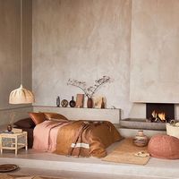 So perfect 🤩 The color palette and mix of textures 🤩 ✨ Such a comfy place😍 You wouldn’t leave the bed, would you??😍 Lifestyle . Design . Desserts (@lesanbara) • Instagram photos and videos