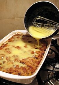 Grandma’s Old-Fashioned Bread Pudding with Vanilla Sauce | Bake a Bite