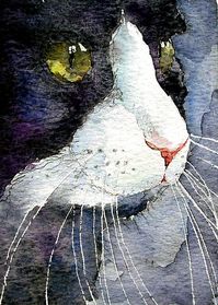 Cat Watercolor - LoveringArts